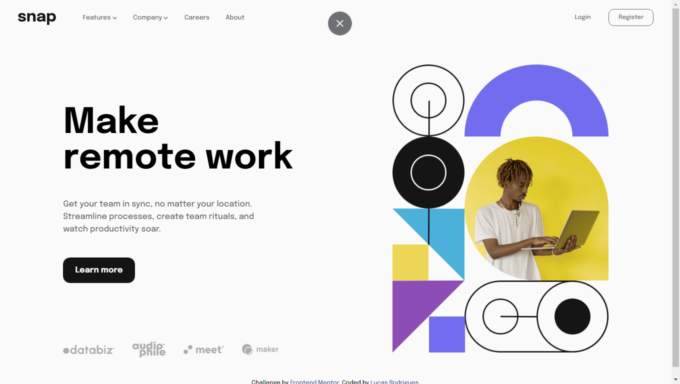 Imagem da landing page desenvolvida no frontend-mentor